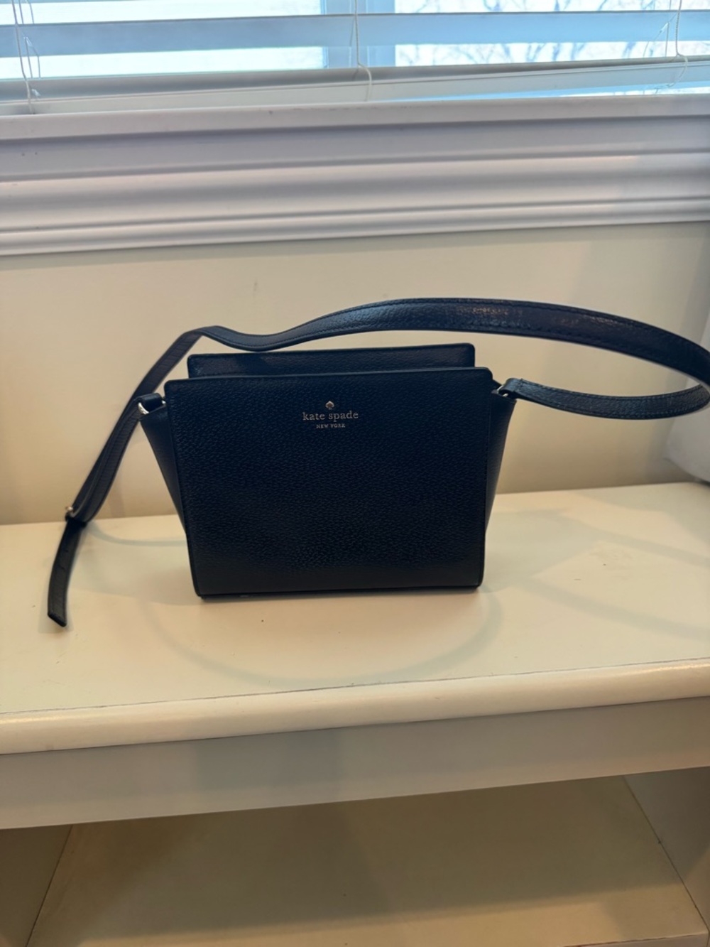 kate spade Black Pebbled Leather Small Crossbody